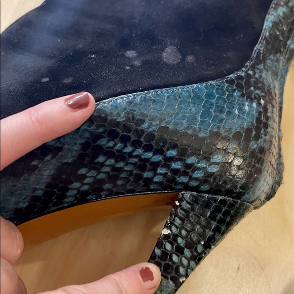 & Other Stories Leather Suede snake detail booties - Picture 6 of 6